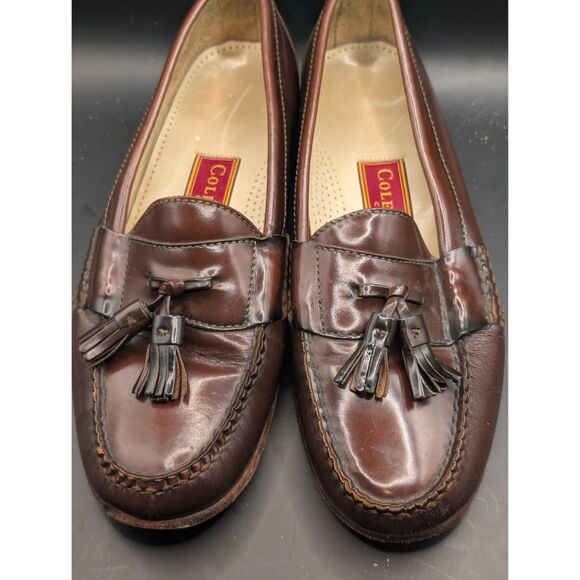 Cole Haan City Pinch Tassel Loafers Burgundy Men\'s Size 9 D main image 6